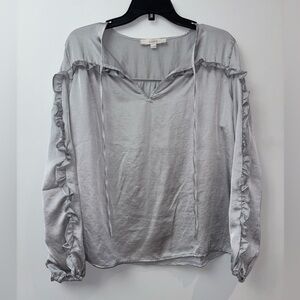 🩶loft grey blouse🩶